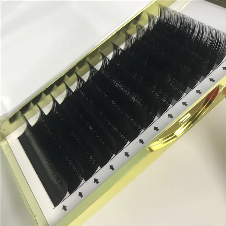 

Self Fanning Soft Deep Matte Black 0.03 D Curl Private Label Eyelash Extensions Mixed Volume Lashes 2D 20D Factory Wholesale