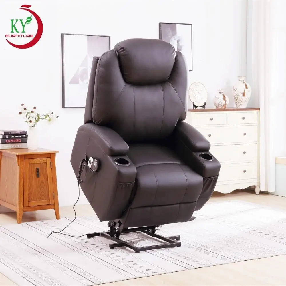 

JKY Furniture PU Leather 8 Points Vibration Massage And Heat Reclining Electric Power Lift Chair