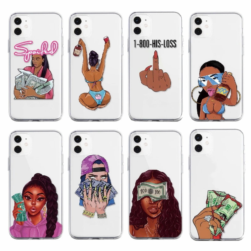 

Hot Sell African People Black Head Girl Phone Case For Iphone 11 Case Xr 11 Pro Max X Xs Max,For Iphone 11 Pro Case For Ladies