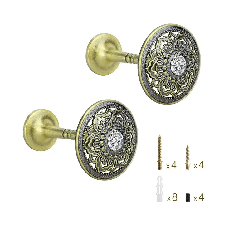 [set Of 2] Decorative Metal Hangers Tieback Metal Wall Mounted Curtain