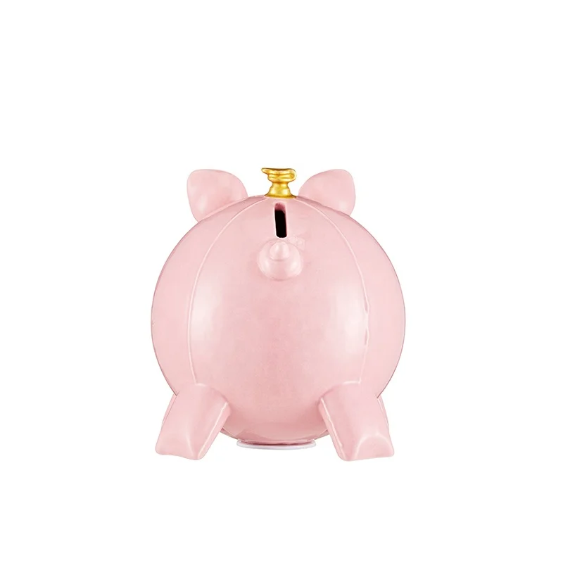 
Wholesale Home decoration lovely 3d animal shaped ceramic saving bank jar for kids money box 