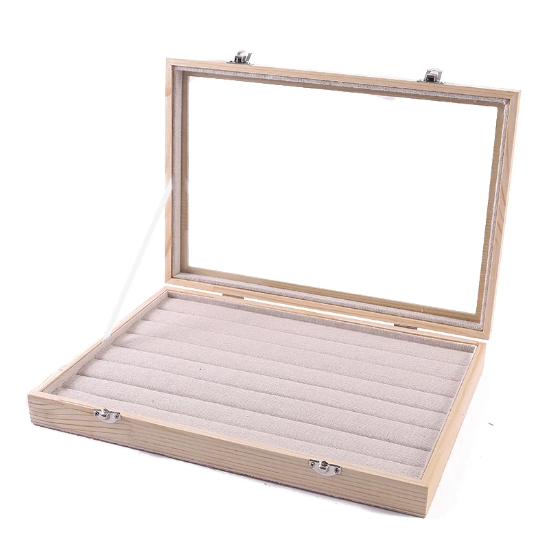 

Grass Wood Ring Show Box Jewelry Display Props Exquisite Beige Ring Jewelry Display Jewelry Display With Lid, Pink,beige,dark grey,dark green