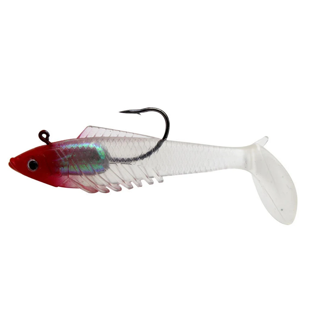 

Leading Artificial Soft Plastic Fishing Lure Single Hook Fish Lures Bait 10cm 19.5g Wholesale Jig Heads, 5 colors swimbaits jig heads