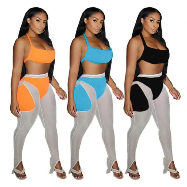 

MISSMOEN Hot Selling Patchwork Print Crop Top Backless 2021 Women Fashion Clothes Women 2 Piece Set Clothing