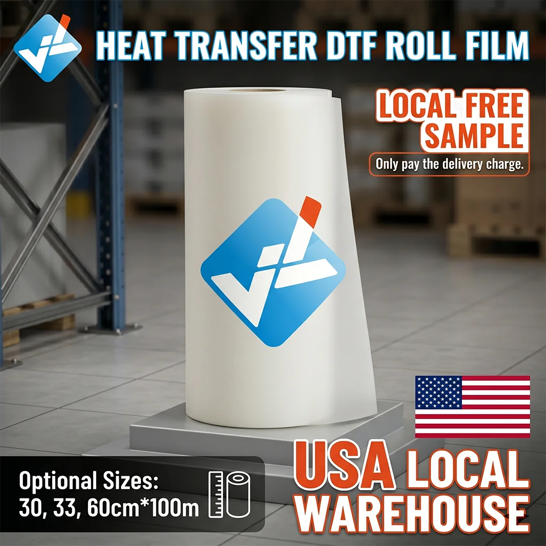 17inch Hot Peel Dtf Transfer Film Roll 30cm 33cm 37cm 40cm 42cm 45cm 60cm Dtf Pet Film for T-Shirt Heat Transfer Printing
