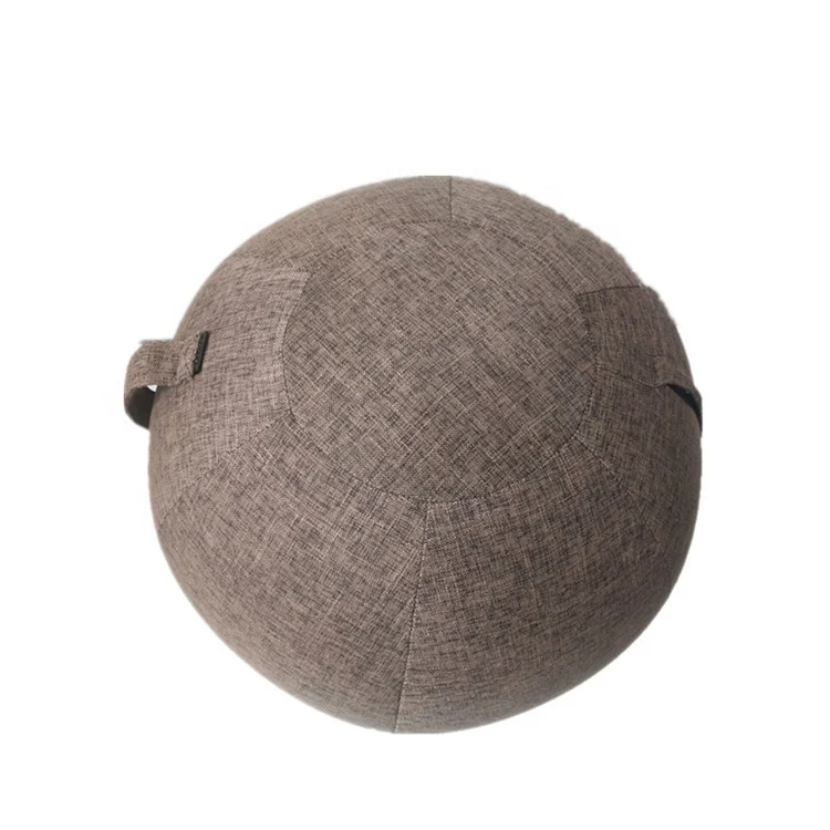 

New Hot washable resistant customized fabric yoga ball cover with handle for 55 cm 65 cm 75 cm yoga ball, Black,white ,brown