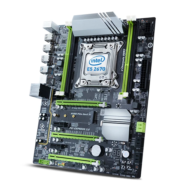 

Jieshuo X79 large motherboard E5 2670 V2 ten cores processor M.2 USB3.0 LGA 2011desktop computer motherboards