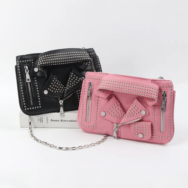 

Hot Sale Custom Design Fashion Chain Big Jacket Purse Handbags Women