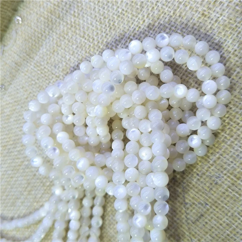 

Wholesale cheap mother of pearl beads round MOP shell beads jewelry accessories