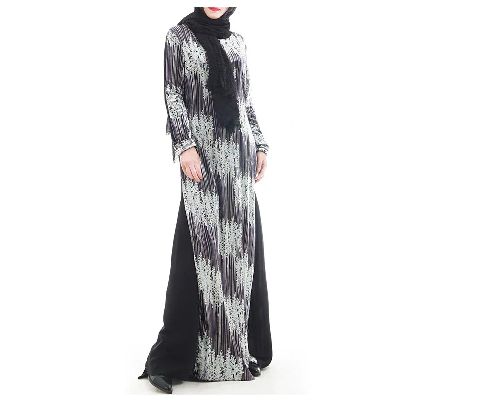 

2021 latest design women velvet abaya muslim winter dress, Black