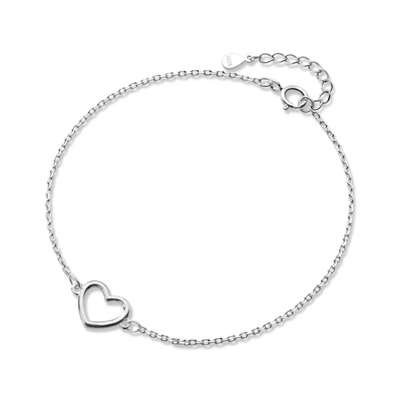 

Hot sale turkey silver jewellery s925 stirling silver charm Heart-shaped bracelet