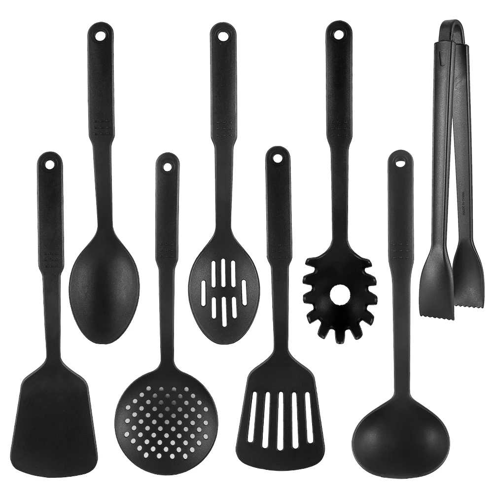 

High temperature resistant nylon kitchen utensils and utensils soup shell spoon leaky shovel pan powder spoon nylon food clip