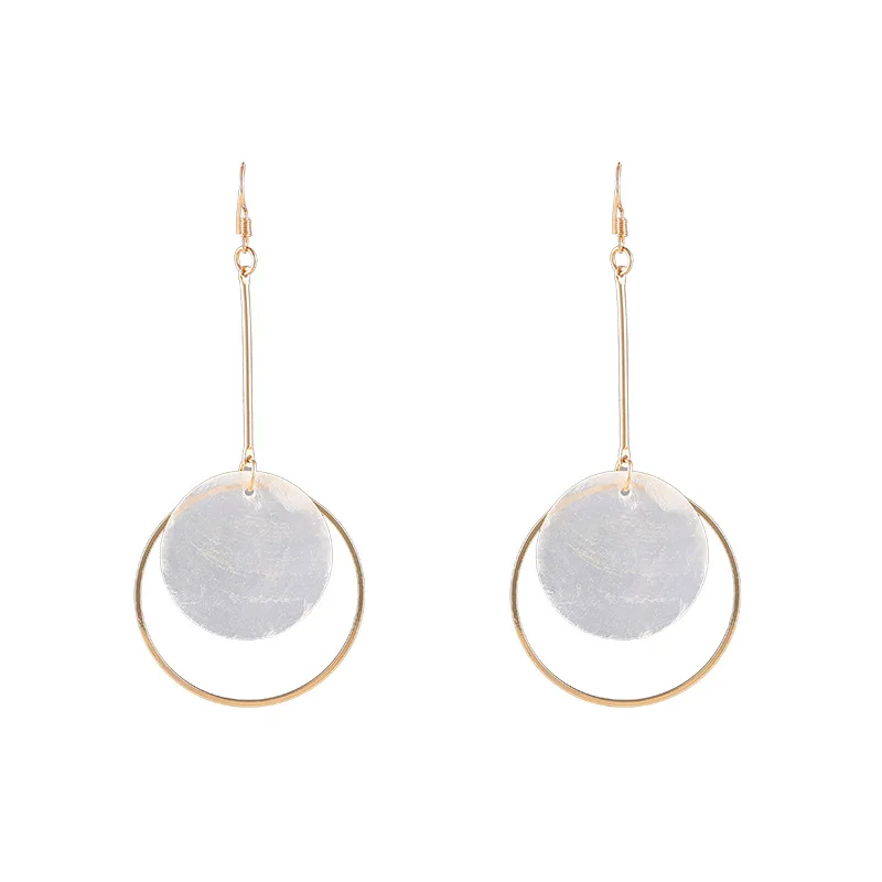 

Tunlin sterling silver natural pearl ladies fashion earrings irregular round earrings accessories