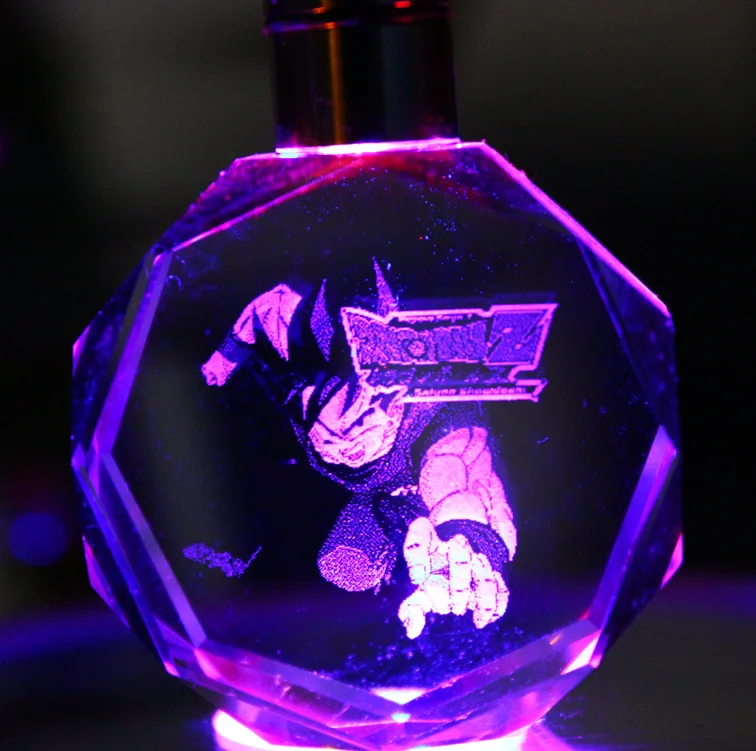 Dragon Ball Dragonball Z Son Goku Vegeta Crystal LED Schlüsselanhänger Keychain