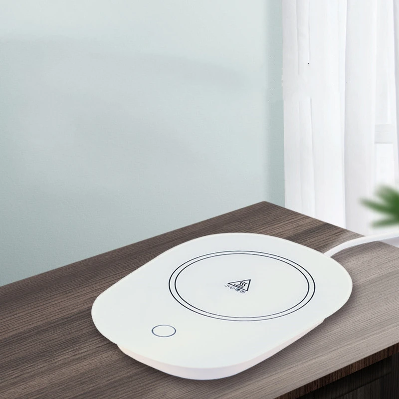

Waterproof Smart Touch Coffee Milk Heating Resistant Mat 55 Degree Warm Thermostatic Ceramic Cup Coaster, Customized