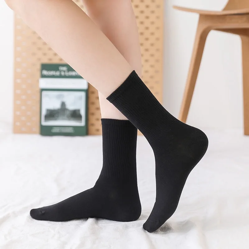

Customizable Pattern LOGO Solid Color Long Tube Socks Somen's Sports Running In Tube Socks Solid Color Women's Socks