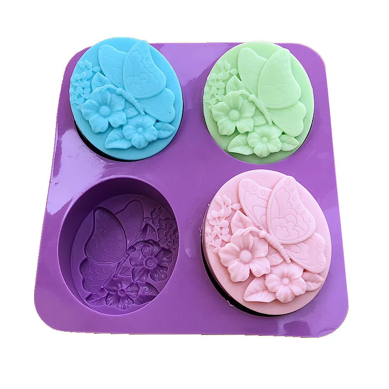 

Round butterfly flower soap base diy handmade soap mold handmade soap mold happy tree moldes de silicon para jabones baby, Purple