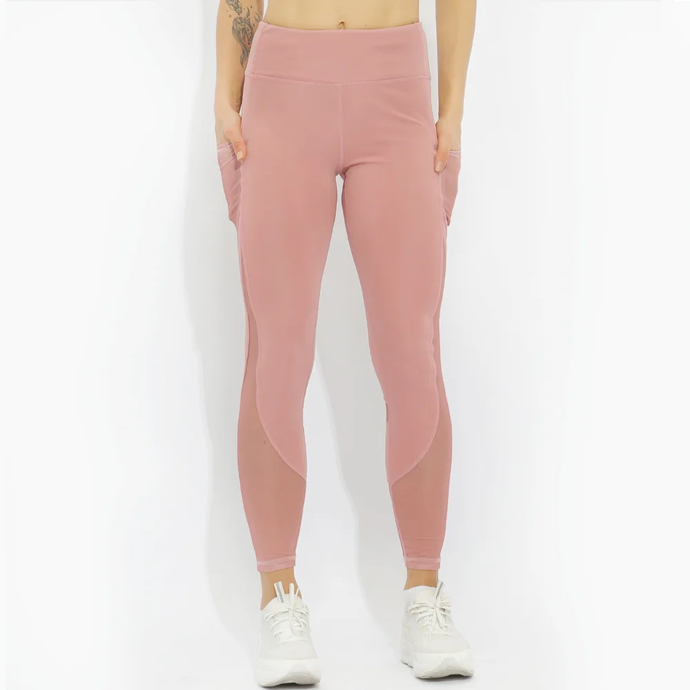 pink yoga pants with pockets