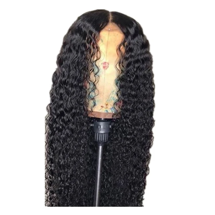 

Superstare wholesale hot selling factory direct sales custom women wigs mid-section black long curly hair wig