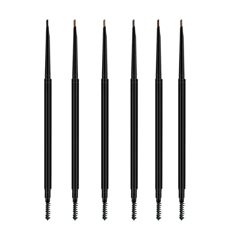 

2 in 1 Cosmetics Double Ended Waterproof Long Lasting Smooth Fiber Tinted Eyebrow Pencil With Brush