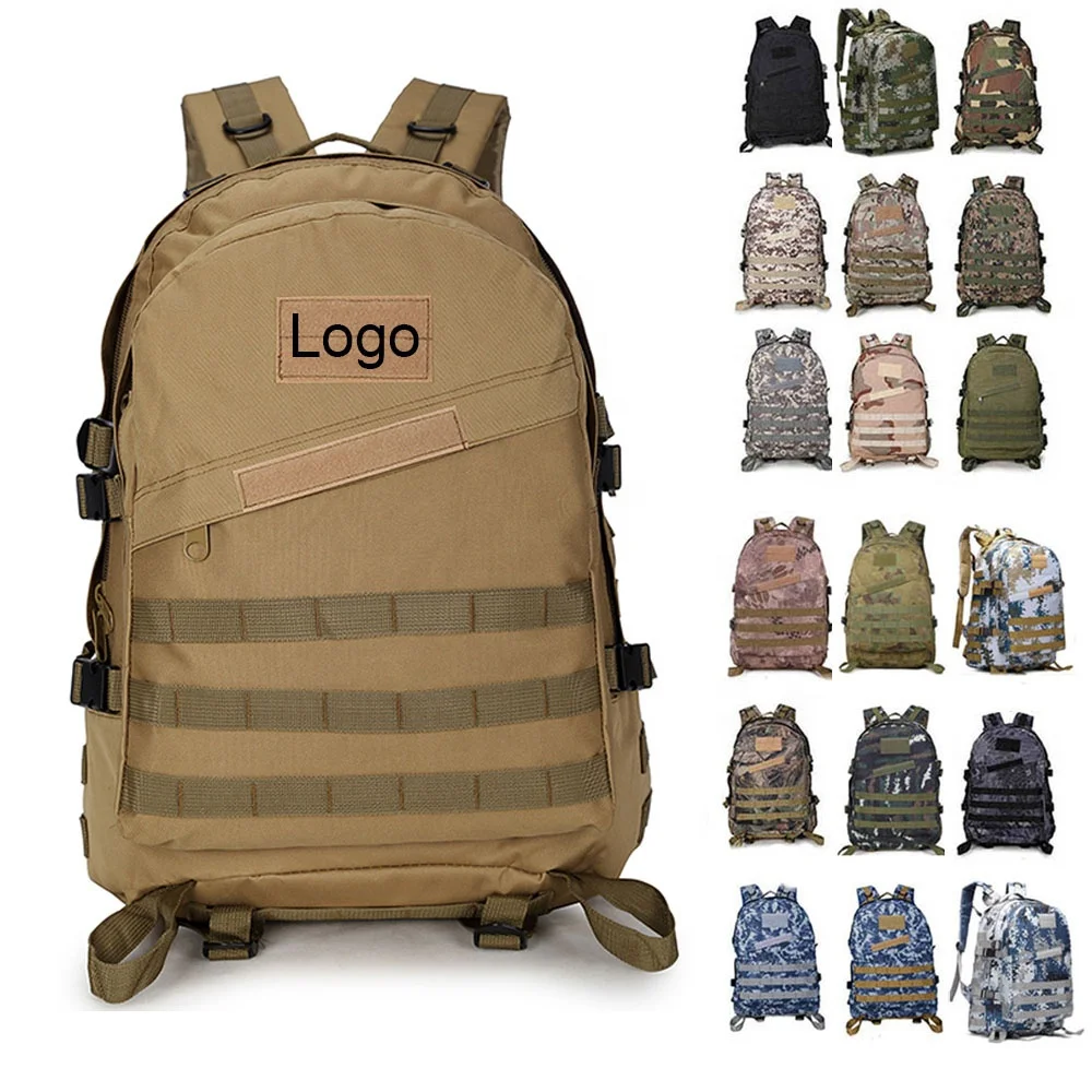 

40L Camouflage Oxford Climbing Camping Travel Molle Rucksack Back Pack Military Bag 3D Tactical Backpack, 16 colors