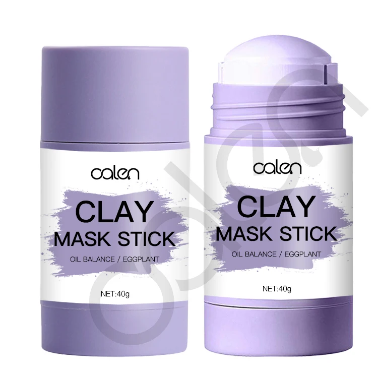 

40g Eggplant Solid Stick Effectively Oil Control Acne Clearing Moisturizing Reduce Blackhead Brighten Skin