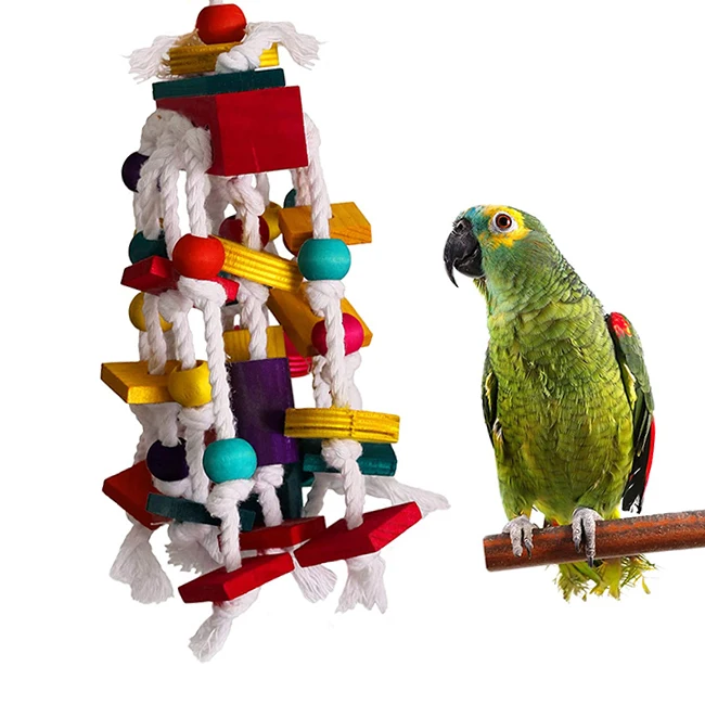 

Hot Selling Set Parts Accessories Natural Large Parrot Chewing Bird Toys