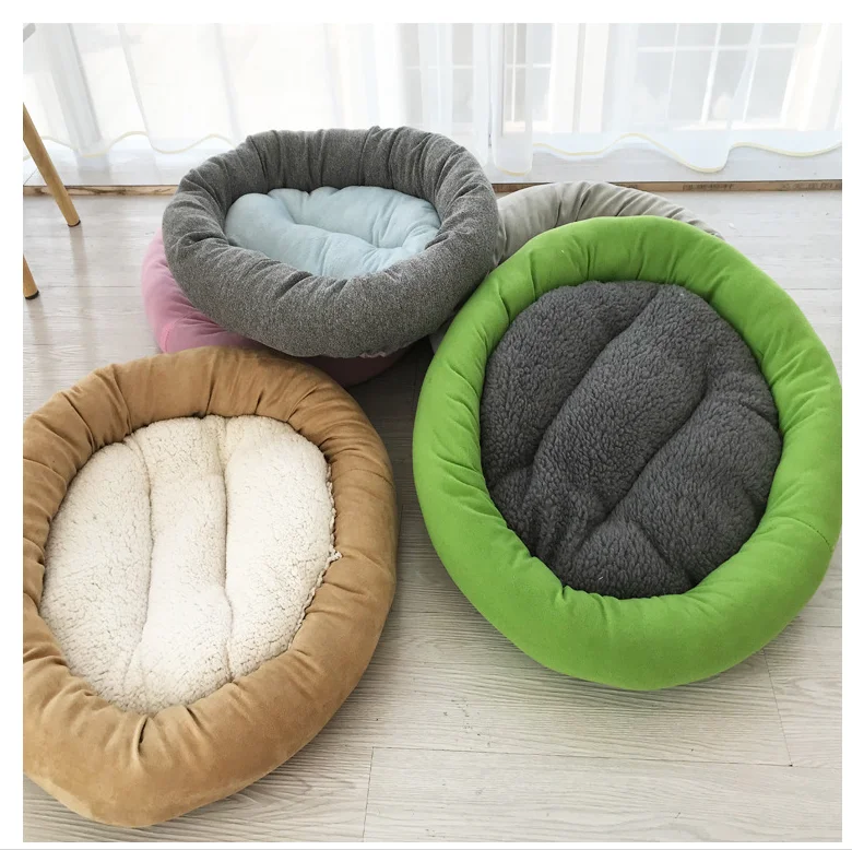 

Round Shaped Pet Bed Autumn Winter Dog Bed Kennel Cat House Anti-bite Durable Pet Mat Pet Supplies