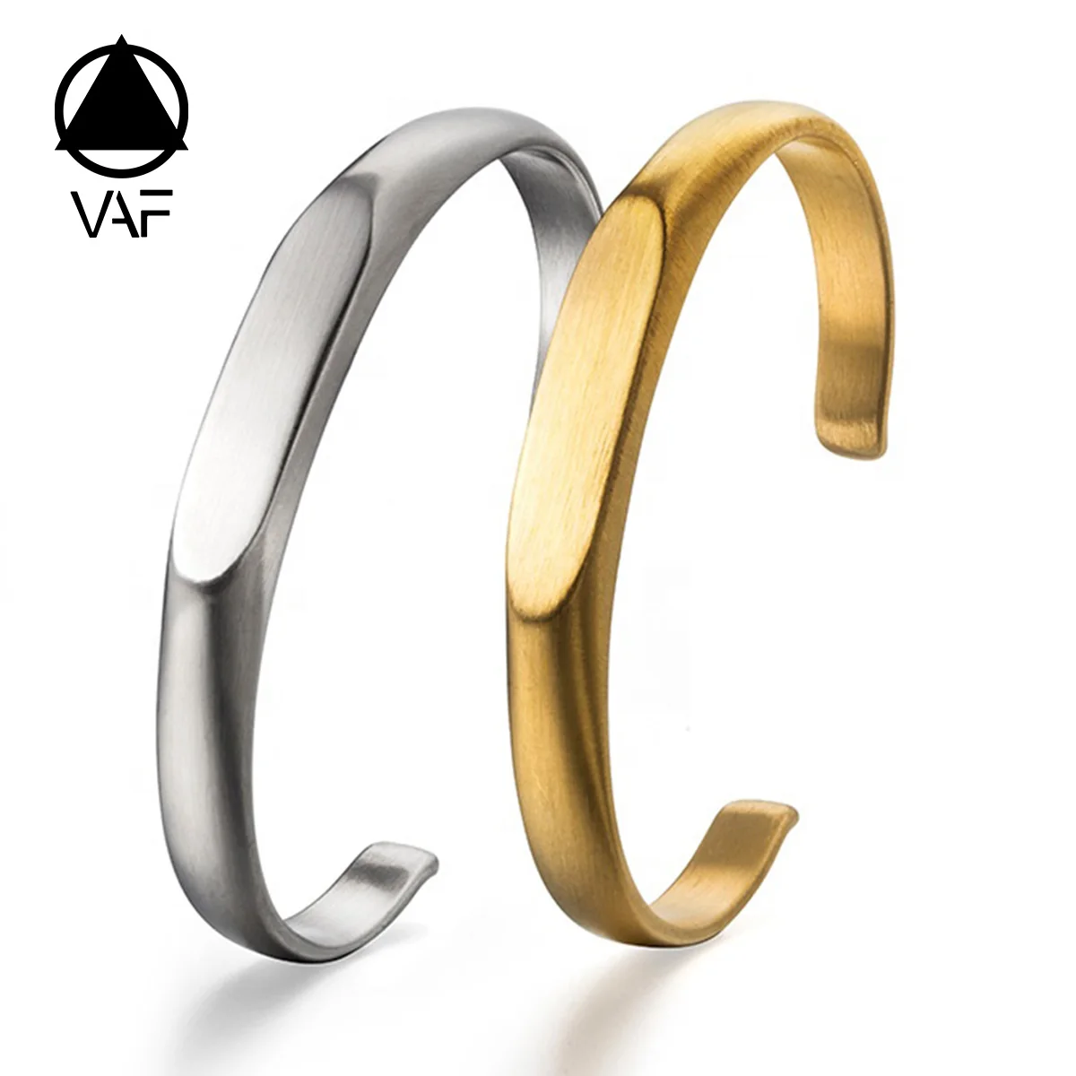 VAF Customized Engraved Letter Name Cuff Bangle Bracelet 316L Stainless Steel Bracelet for Men Women