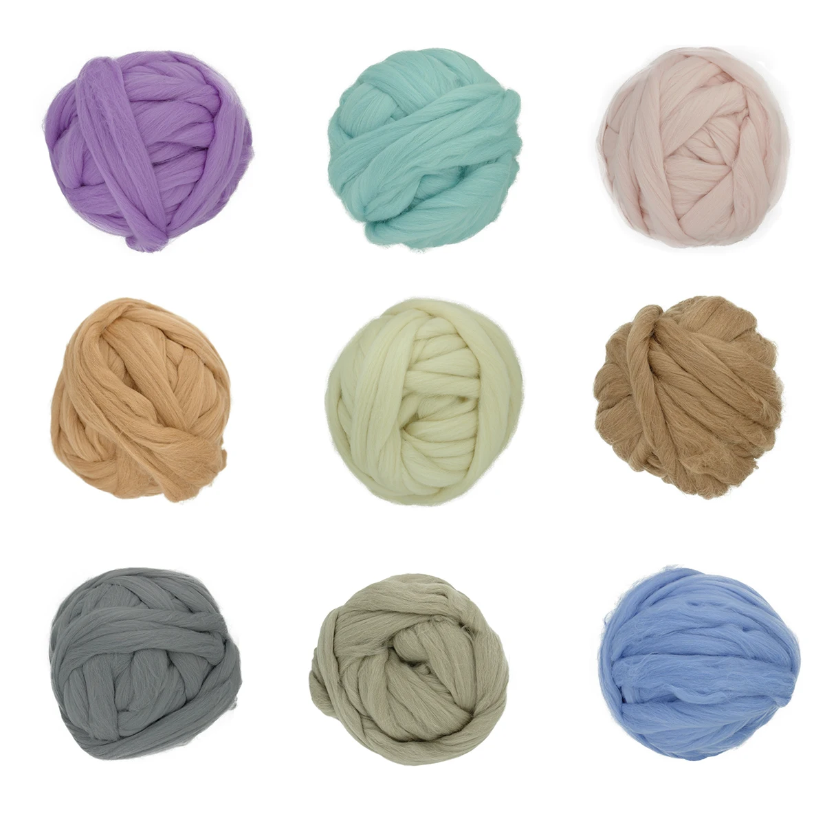 Wholesale Dyed Merino Wool Roving / Superfine 23 Micron Super Chunky