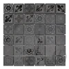 Classical Antique Art Design Black Stone Mosaic Tiles With Carving Pattern
