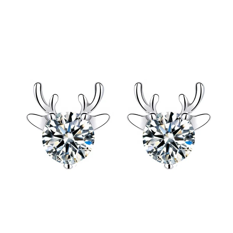 

Forest Literary Elk Jewelry 925 Sterling Silver Earring Charms For Jewelry Making, White, blue