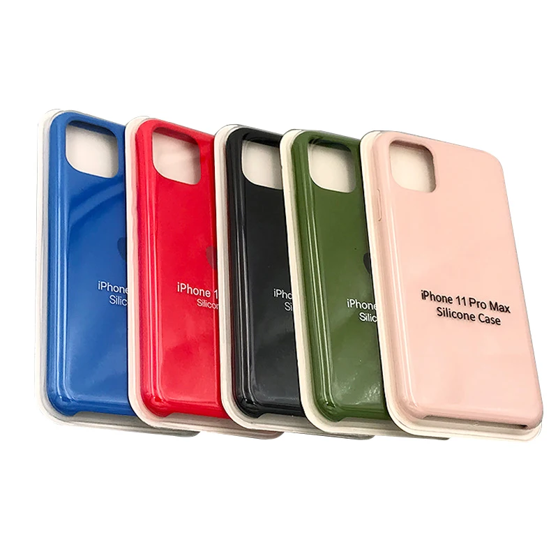 

Original Liquid Silicone Phone Cases For iphone 12 11 Pro Max X XR XS 8 Silicon Case Mobile Phone Bags Cellphone Cover with Logo, 12 colors