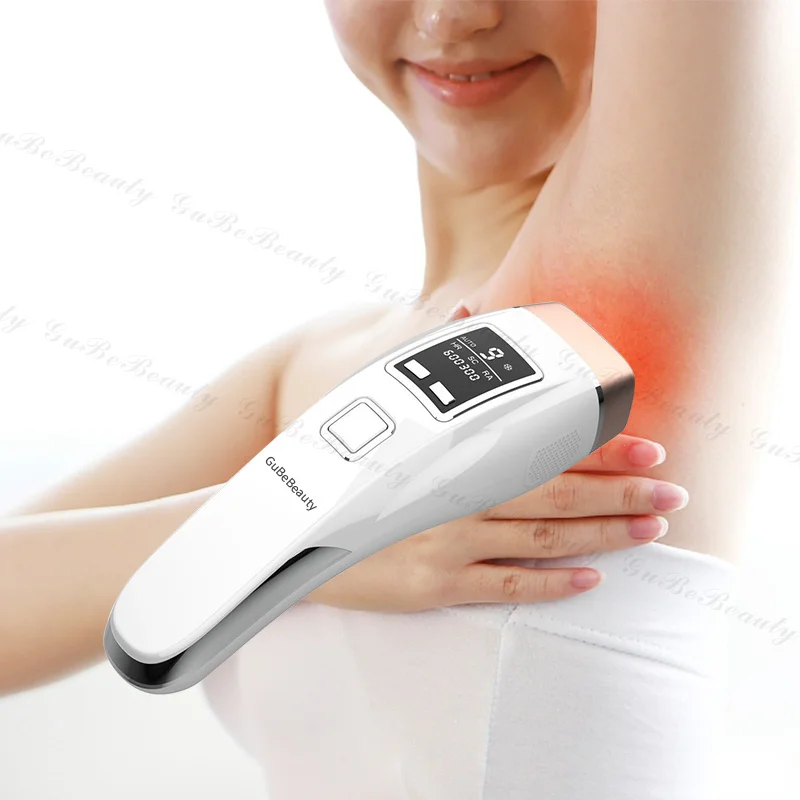 

Gubebeauty armpit arms legs hair remove painless permanent laser hair removal machine ipl with FCC&CE, White+gold