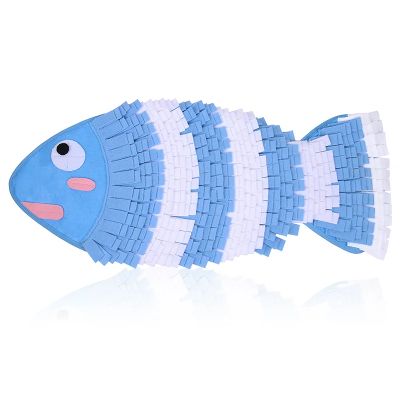 

Cozy Fleece Large Blanket Fish Shape Pet Snuffle Mat Dog Food Feeding Mat Dog Snuffle Training Mat