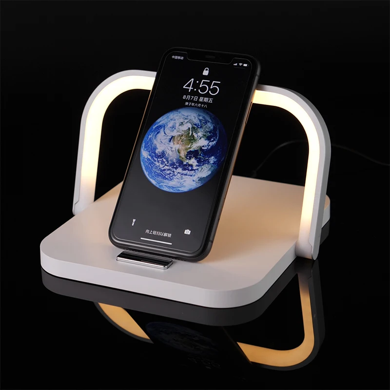 

[FreeShipping to most countries]dropshipping Wireless charger mobile phone bracket desk lamp three in one
