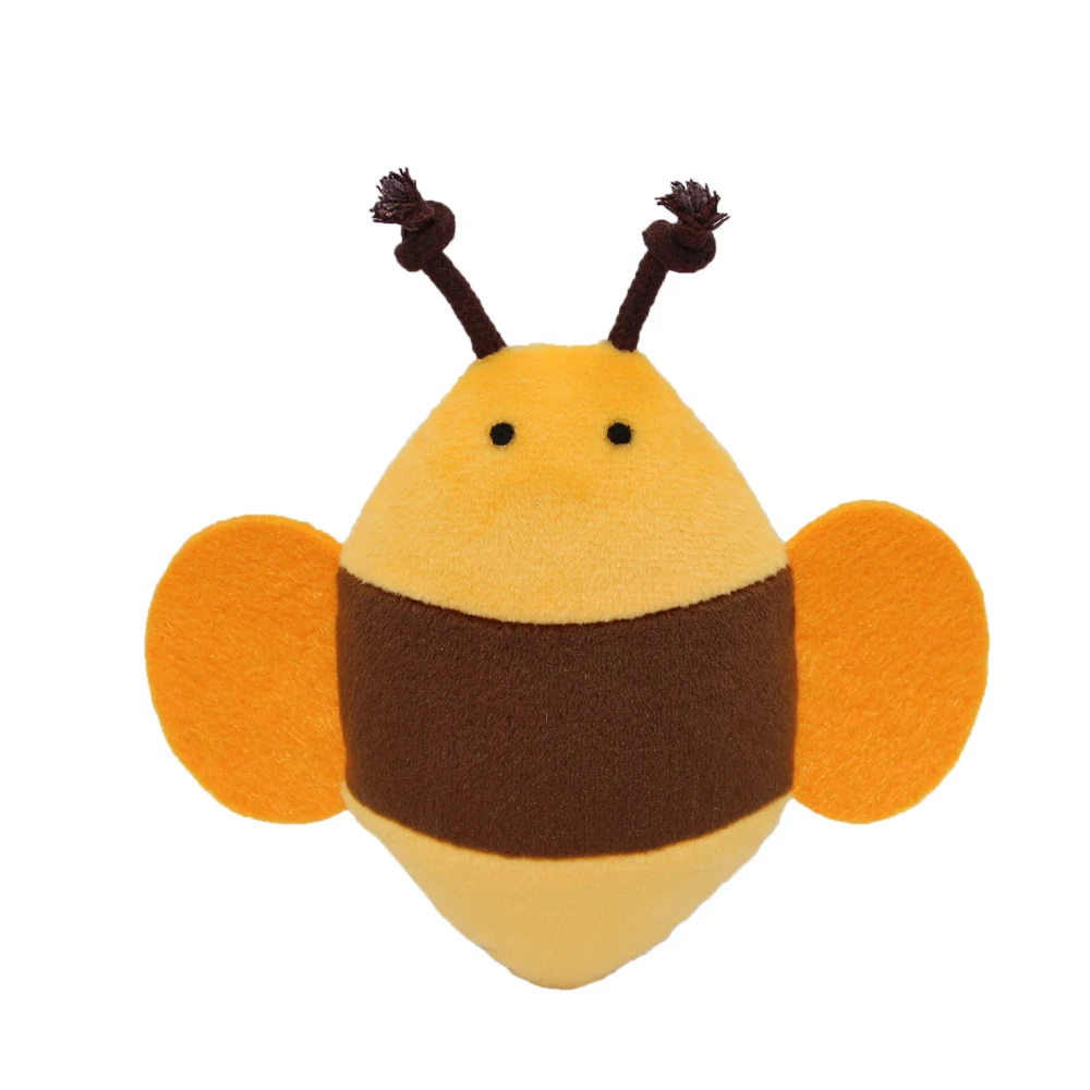 

Factory wholesale custom plush bee pet toy dog chewing interactive toy, Yellow