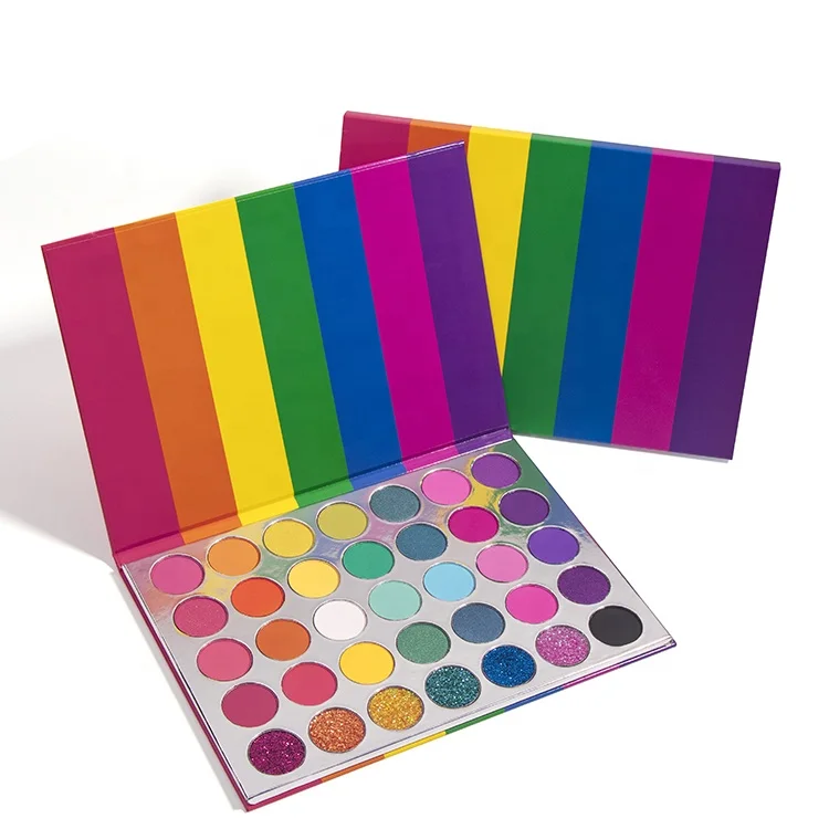 

Trending Rainbow 35 Small Custom Vegan Free Neon Color Makeup Eyeshadow Palette