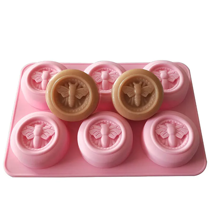 

Wholesale good quality Sustainable 9 Holes bee soap mold silicone for DIY soap making, Custom color