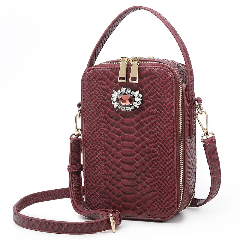 

Fashion Diamond Box Bag Phone Tote Bag Free Shipping Luxury Trendy Box Bag MOQ 1