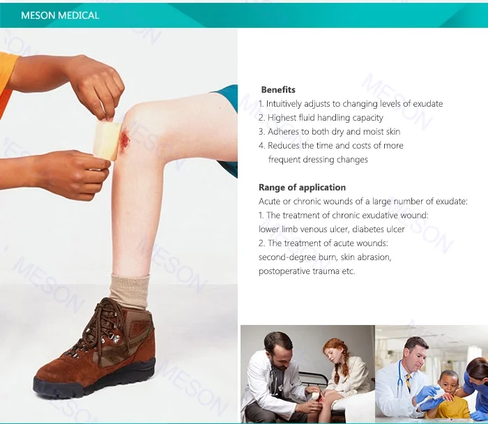 Hypoallergenic Advanced Medical Hydrocolloid Acne Ulcer Wound Dressing