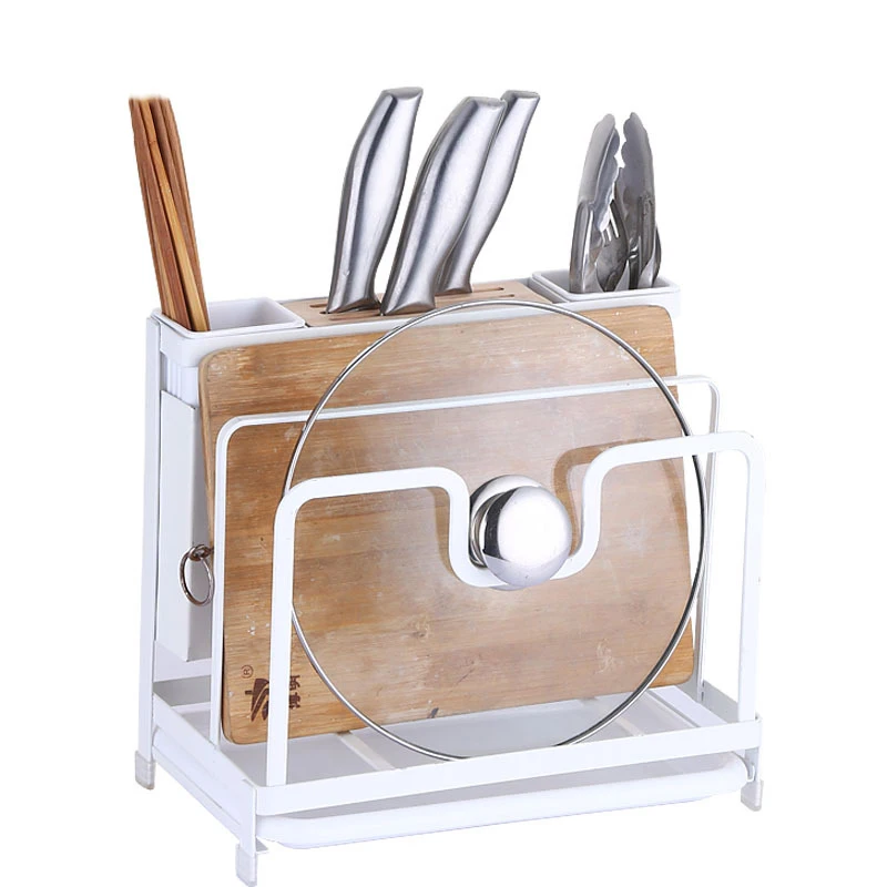 

Wholesale Countertop Cutting Board Knife Pot Lid Kitchen Stand Storage Rack Block Holder Multifunctional Kitchenware Drying Rack