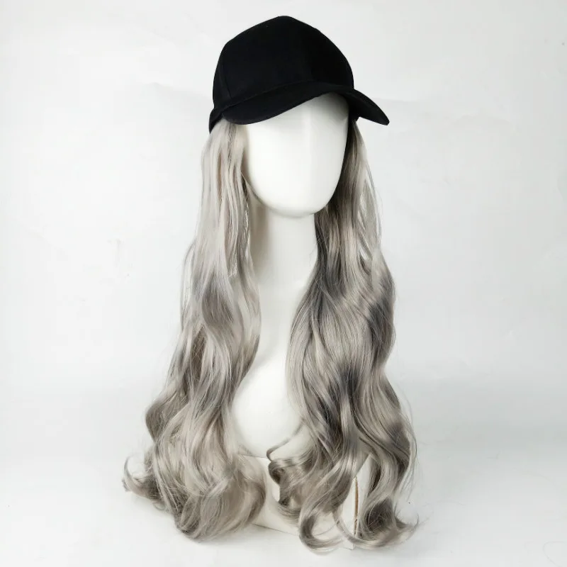 

Hot Sell Hat Wig One Autumn And Winter Long Curly Hair Big Waves 60 Cm Braid Wig Hat