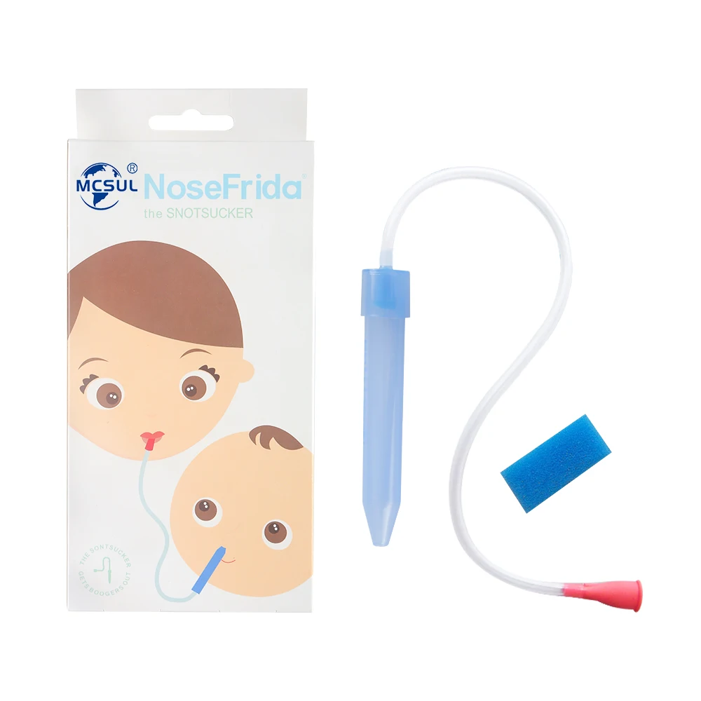 

2022 New Born Baby Nasal Aspirator Nose Cleaner Vacuum Suction snot-sucker Nasal Aspirator with 4 Hygiene Filters, Blue