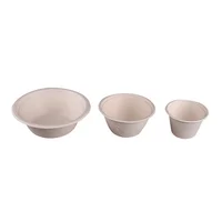 

Disposable biodegradable 24/30/32/40 OZ Factory Sale Take Away Bagasse Pulp Round Bowl With PET/PLA/PP LID