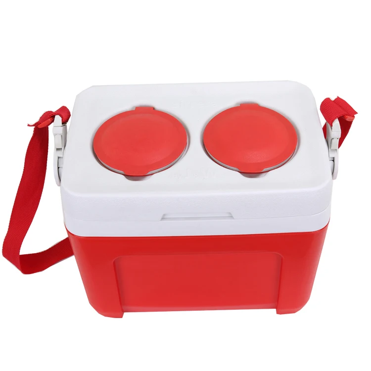

2020 Wholesale 10L Portable cooler box PU form waterproof insulated strong ice chest for camping fishing eco friendly, Red/blue/ customized