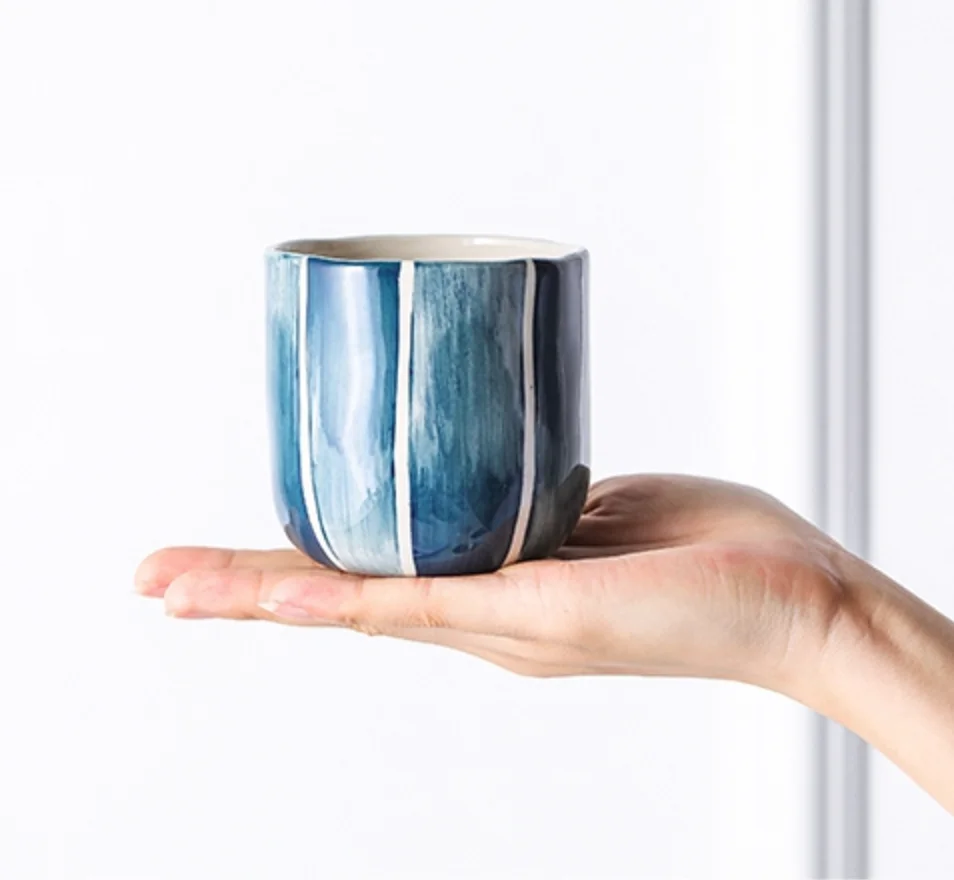 

Blue Cup without Handle, As pictures