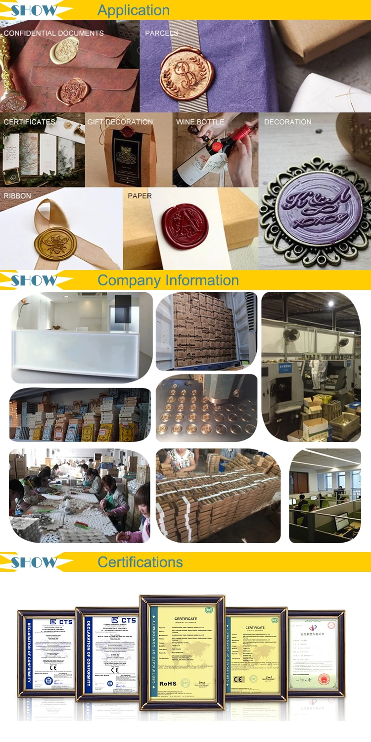 No MOQ Custom Design Antique Metal Wax Seal Stamp For DIY Wedding Invitations Decorative Paper Craft