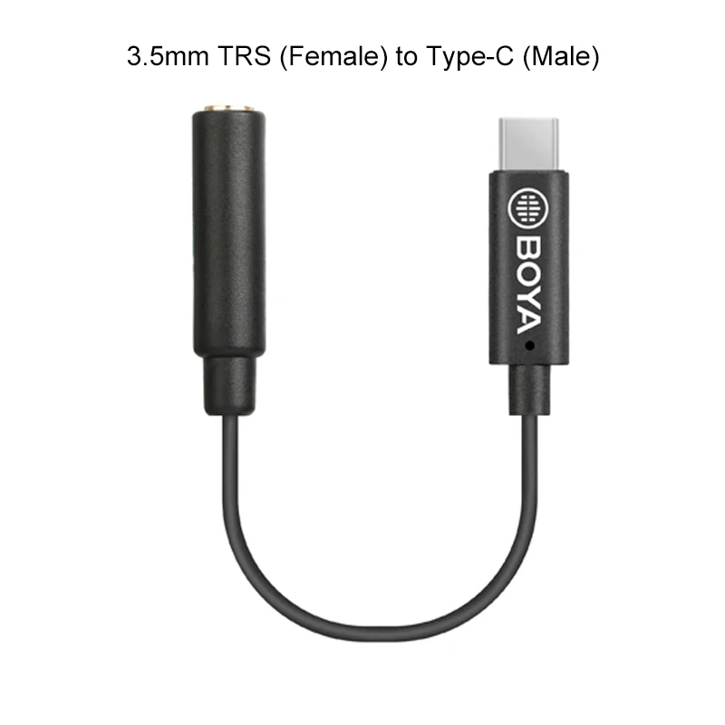 

BOYA BY-K6 3.5mm TRS Female to Type-C Adapter Cable for DJI OSMO Pocket Video Stabilizer Gimbal Connect to Camera Microphone