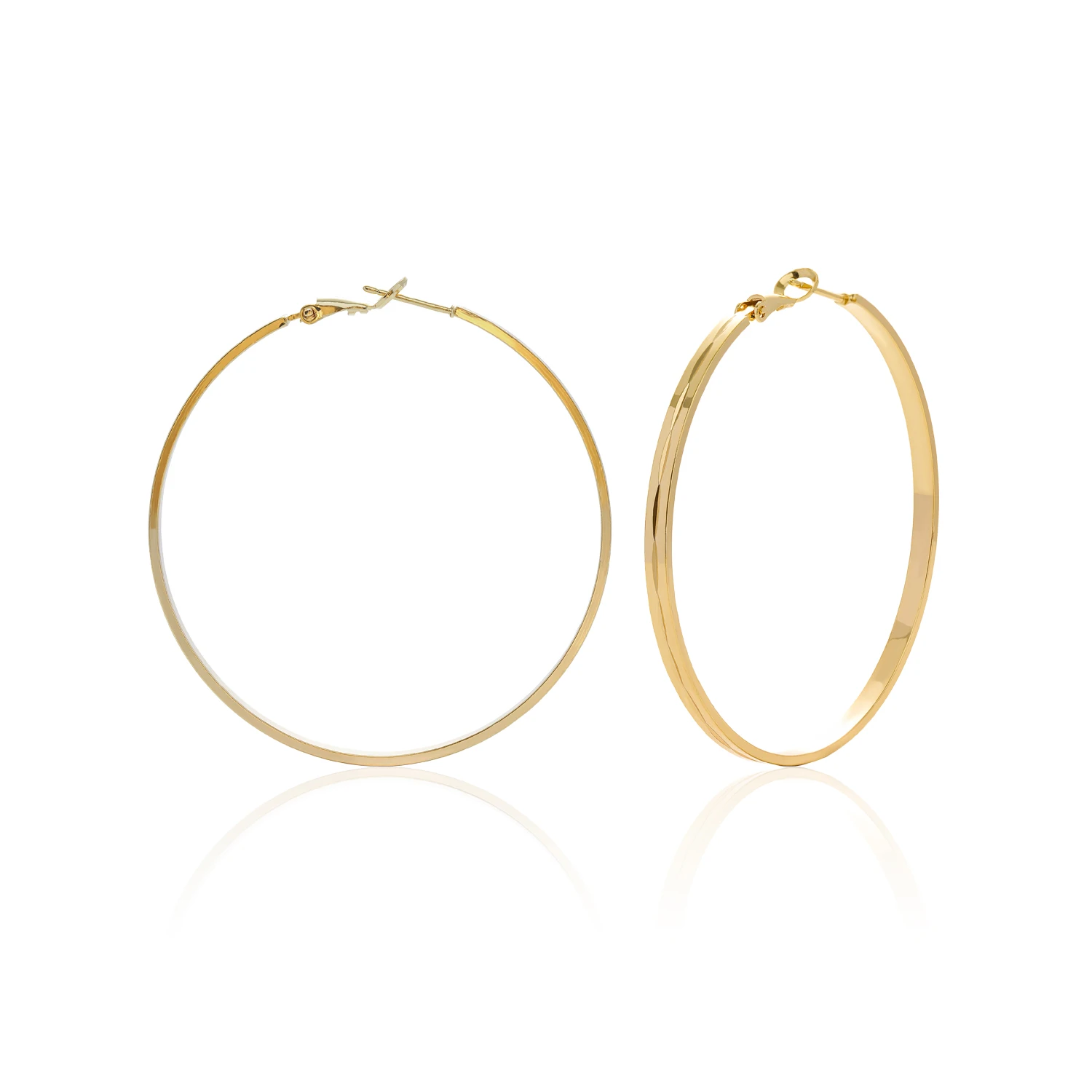

14k Gold New Fashion Large Big Earrings Simple Korea Style Design Women Earring